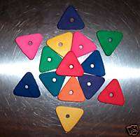 Colored Leather Triangles bird toy parts 4 parrots cage  
