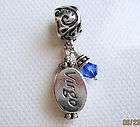 sapphire september, virgo,zodiac,birthstone,dangle,bead