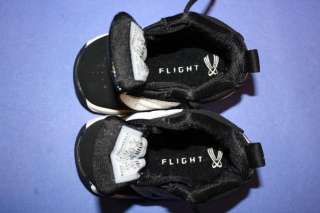 NIKE Black/White Basketball FLIGHT Baby Infant SHOES Size 3 Gray 