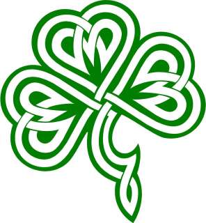 Irish Clover / Shamrock Celtic Knot Decal /Sticker  You Pick Color 