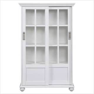 Altra Bookcase with Sliding Glass Doors in High Gloss White 9448096 