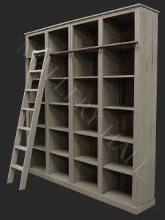 Aged White Ladder Bookcase Library Wall   Your Dreams Just Came True