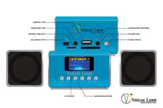 NEW Visual Land ME 909 RED Mini  Boombox Speaker MicroSD/SD/USB 
