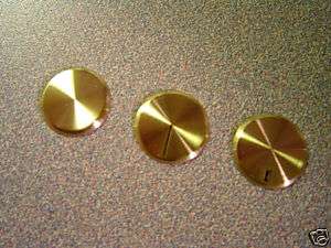 Brass Knobs Caps for Fisher, Amp and Tuner *  