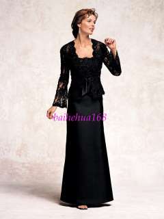 Black Lace jacket Wedding Mother of the bride dress  