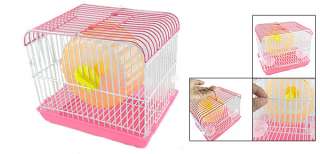 Pet Hamster Gerbil Mice Exercise Wheel Pink House Cage  