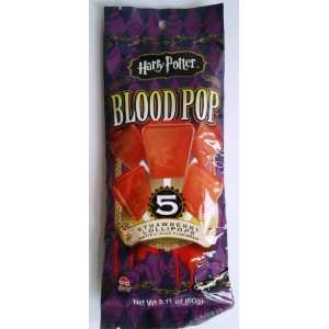 Harry Potter Blood Pops Strawberry Lollipops Pack of 5 2.11oz Candies