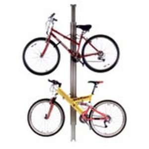  Floor/Celing, Alloy, Silver Bike Stand