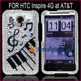 BLING MUSIC PIANO HARD COVER CASE FOR HTC INSPIRE 4G  