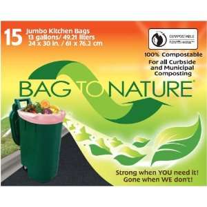  Bag to Nature Biodegradable Trash Bags   13ga (15 bags 