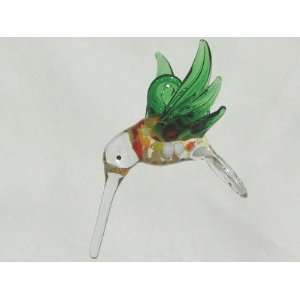  Collectibles Crystal Figurines Humming Bird Dot Green 