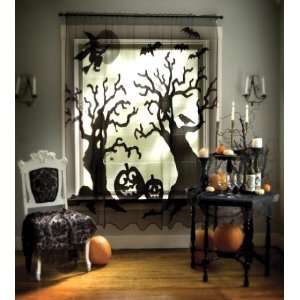 Heritage Lace Spooky Trees Halloween Curtain 72 x 84  