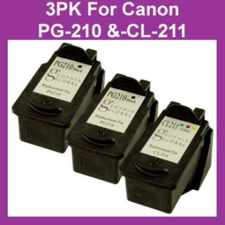 Multi Pk Ink Cartridge for Canon PG 210 CL 211 PIXMA ip2700 MP240 