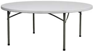 Lot of 10 6ft Round Banquet Catering Folding Tables  