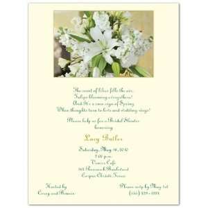  White Floral Bridal Shower Invitations Health & Personal 