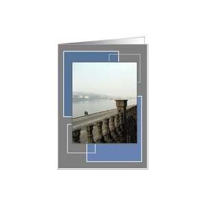  The Danube Flowing through Budapest, Hungary   Blank Card 