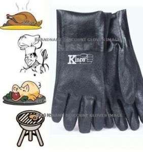 ROTISSERIE BBQ BARBEQUE Kinco Deluxe 12 PVC Gloves  