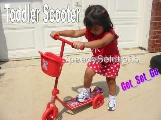 Toddler Scooter 3 Wheels Ride On Kids Kick Power Blue Boys Toy  