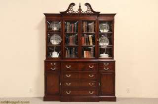 Breakfront Traditional China Cabinet or Bookcase & Desk  