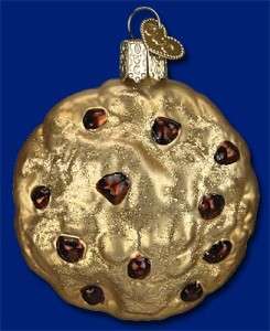 CHOCOLATE CHIP COOKIE OLD WORLD CHRISTMAS GLASS ORNAMENT 32143