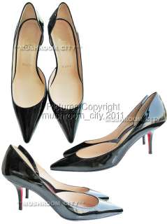 Gorgeous Christian Louboutin BlackSixties 70 Patent Leather Heels
