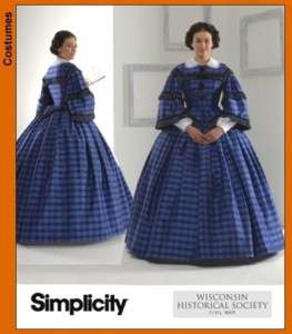 Simplicity 3727 Civil War Day Dress Gown Pattern  