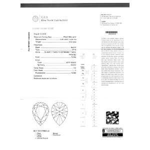   Diamond (Pear, Fair cut, 2.02 carats, H color, SI1 clarity) Jewelry