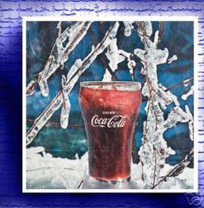 COCA COLA ***** PORCELAIN TILE WINTER COKE  