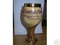 OLIVE WOOD CHALICE MADE IN BETHLEHEM COMMUNION CUP  