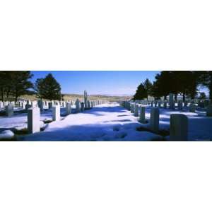 Tombstones in a Cemetery, Little Bighorn Battlefield National Monument 
