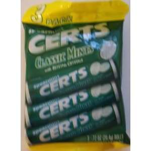 Certs Spearmint Classic Mints (3 Rolls Per Pack)  Grocery 