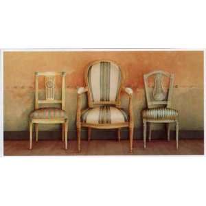  2 Chaises Et 1 Fauteuil By Laurence David High Quality Art 