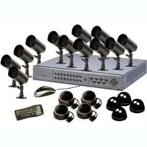  SECURITY LABS SLM432 16 CHANNEL DVR WITH 12 BULLET CAMS 4 