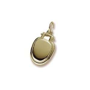    Rembrandt Charms Toilet Seat Charm, Gold Plated Silver Jewelry