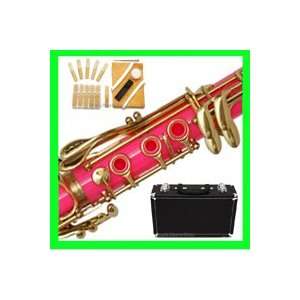    New PINK/GOLD B Flat Bb CLARINET Lazarro+11 REEDS 