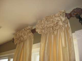 Custom PAIR Rouched Top Drapes Made with YOUR FABRICS  