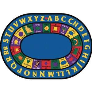  Bilingual Classroom Rug   69 x 95 Oval