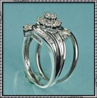 NEW 14K GOLD GENUINE DIAMOND BRIDAL WEDDING SET SIZE 7  