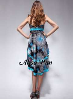   Irregular Double Layer Flower Printed Dance Dresses 03090 US Size 16