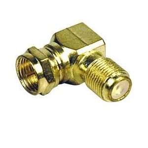   Gold VA 116 PLTD Right Angled F Plug Jack Coax Adaptor Electronics