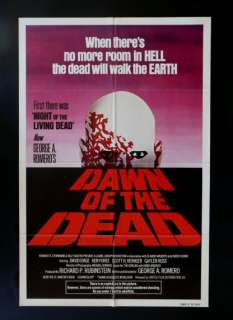 DAWN OF THE DEAD * 1SH ORIG MOVIE POSTER ZOMBIE HORROR  