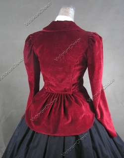 Civil War Victorian Velvet Day Dress Ball Gown 166 XXL  