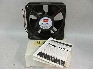 Dayton 6KD70 DC Axial Fan, 108 CFM, 3100 RPM, 12 V, New in Box  