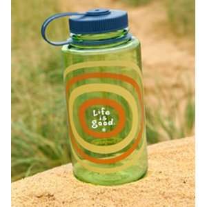 LIFE IS GOOD BULLSEYE WATER BOTTLE   O/S   GREEN  Sports 