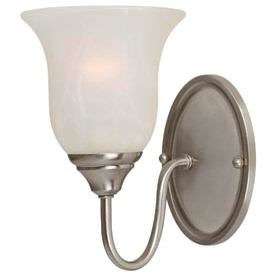 Satin Nickel 1 Bulb Bathroom Light Wall Sconce #544015  