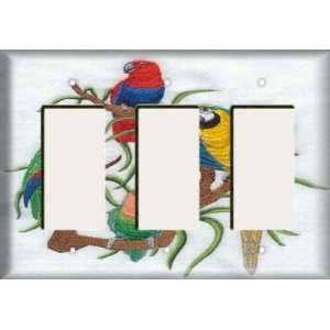  Three Rocker Plate   Bird Tapestry