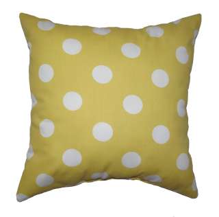   Dot Yellow and White Outdoor Decorative Lumbar or Square Throw Pillow