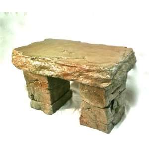   Patio Furniture, Concrete Bench Hand Sculpted Rustice Garden Decor