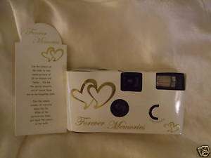 20 GOLD HEARTS Wedding Disposable Camera Favor 27 Exp  
