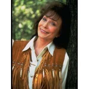  Portrait of Country Western Singer Loretta Lynn Stretched 